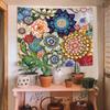 Neasow Colorful Floral Tapestry Wall hanging, Bright Boho Fabric Blossom Tapestries, Multi Color Tapestry for Bedroom Home Hippie Wall Decor 50×60
