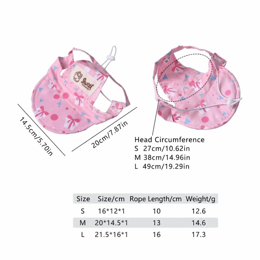Cute Floral Print Pet Floral Sun Hat with Ear Holes Lightweight Dog Hat Comfortable Breathable Pet Headwear Photo Shooting
