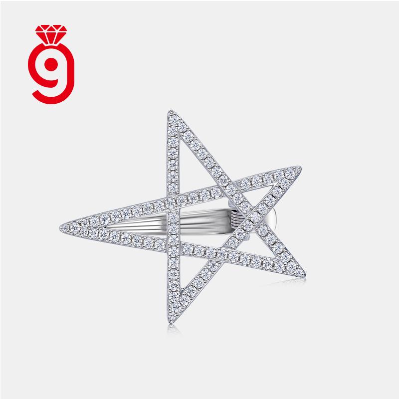 925 Sterling Silver Moissanite Heart Hair Clip Sparkling Pave Heart Hairpin for Wedding Party Dating Daily Wear Elegant X15504