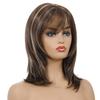 Syntetyczne długie naturalne fale peruki dla kobiet Ombre Wave blond brązowa naturalna peruka damskie żaroodporne peruki do włosów codziennego użytku Cosplay