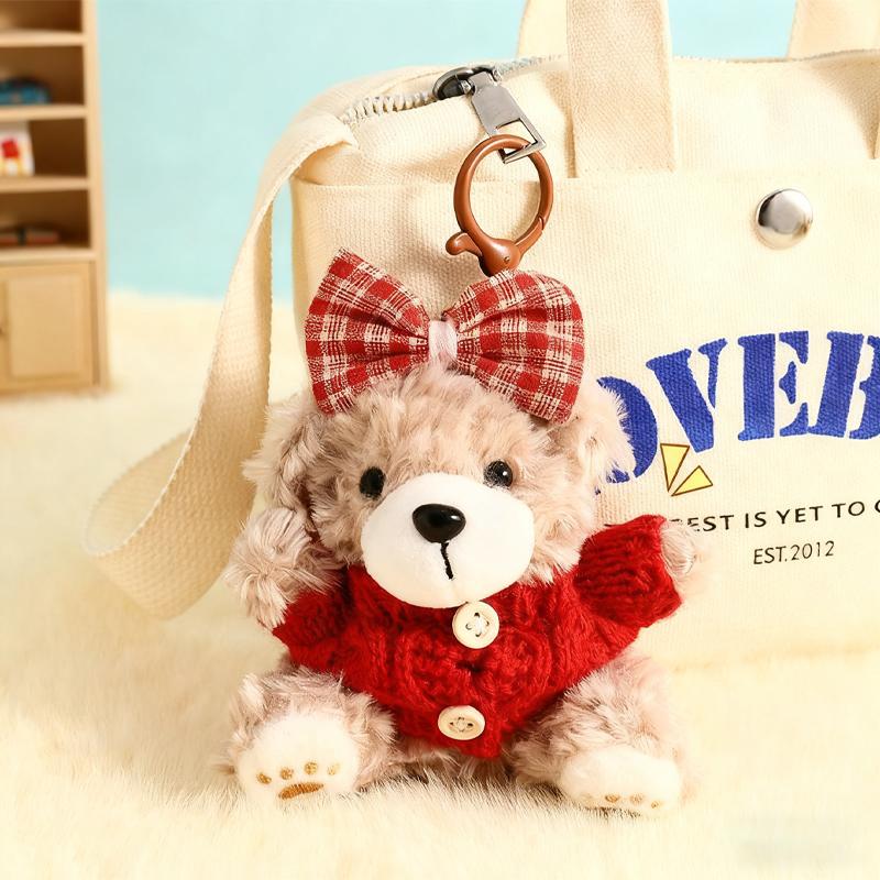 Plush Teddy Bear Keychain, Bag Charm, Couple Key Ring, Small Accessory, Bag Decoration, Small Gift.