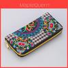 Embroidered Long Wallet With Zipper For Daily Use And Storage Organizer