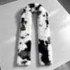 Leopard Print Faux Fur Scarf Double-Sided Long Scarf New Neck Scarf  Women Girl