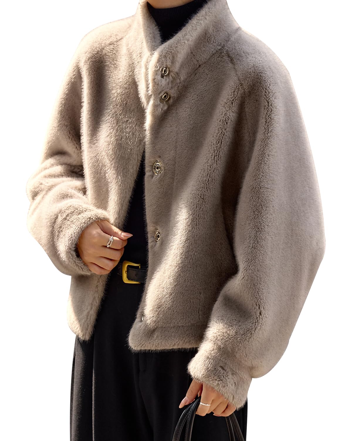 

Мех Мех Элегантный Длинный Защита от холодной погоды MOHO&MO Женское пальто, Пальто из эко-меха, Блузон, Куртка, Верхняя одежда, Рукав, Пушистый, Мягкий, Толстый, Теплый, серый