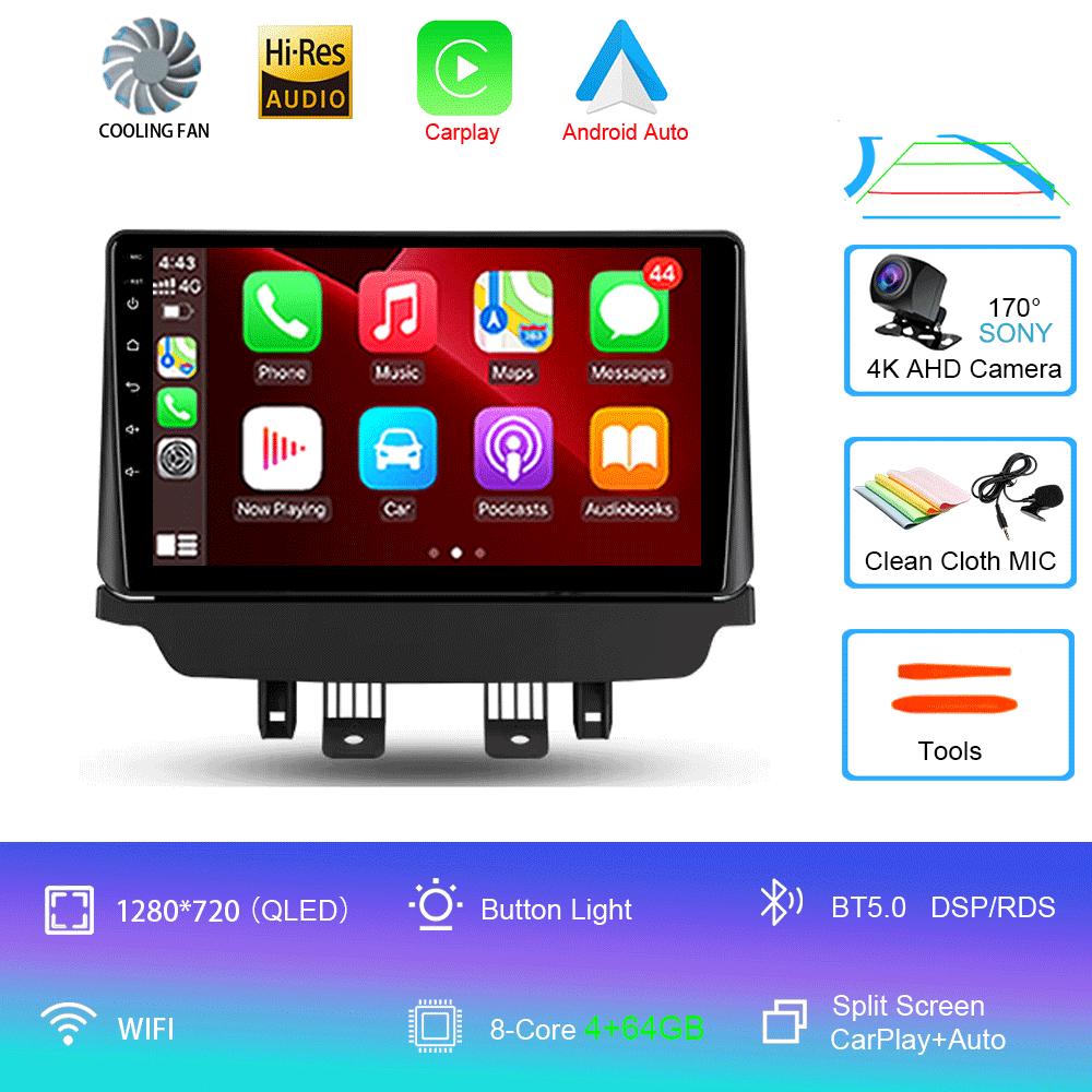 Car Radio Android 14 Carplay Auto For Mazda CX-3 CX3 Mazda 2 DK 2014 - 2021 Multimedia Player GPS Navigation 2din WIFI+4G Stereo