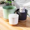 Circular Flowerpot Plastic Flowerpot With Tray Planting Pot Succulent Small Vegetable Potted Plant Gardening Supplies Home Decor