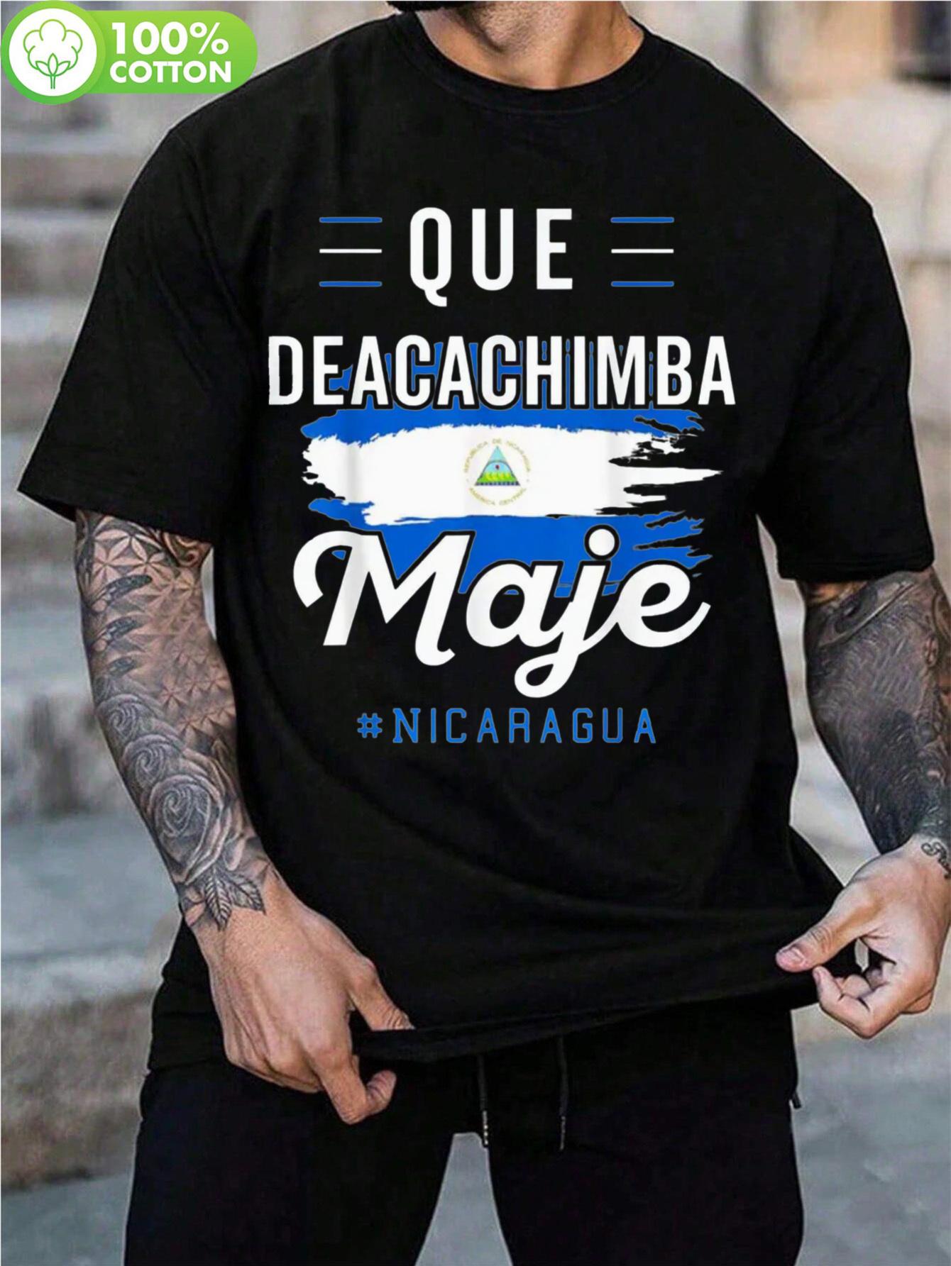 180g 100% Cotton Nicaragua Flag Patriotic Tshirt - One-Si... M
