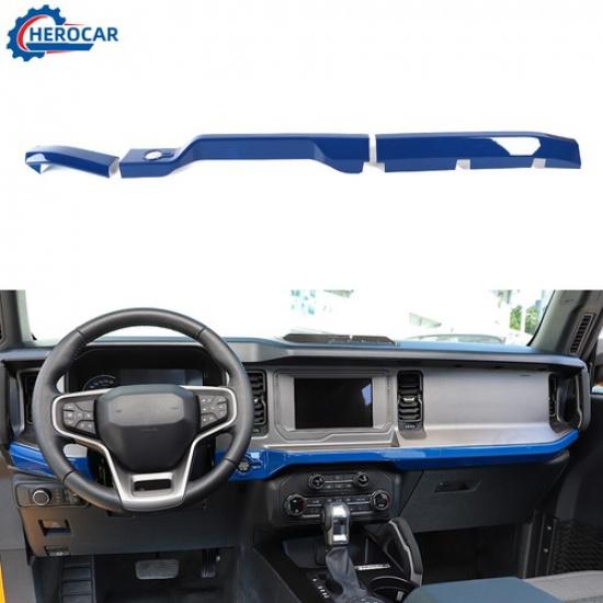 Center Console Dashboard Cover Decor Trim Strip for Ford Bronco 21-25 Blue Parts