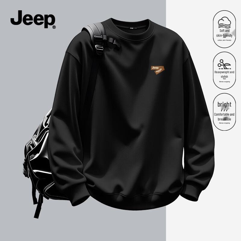 JEEP Men's Loose Fit Heavyweight Sweatshirt