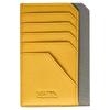 MALTA Fragment Case, Inner Card Case, Slim Mini Wallet for Women, Cowhide Leather, Large Capacity, Slim Coin Purse, Smart Wallet, YellowGray