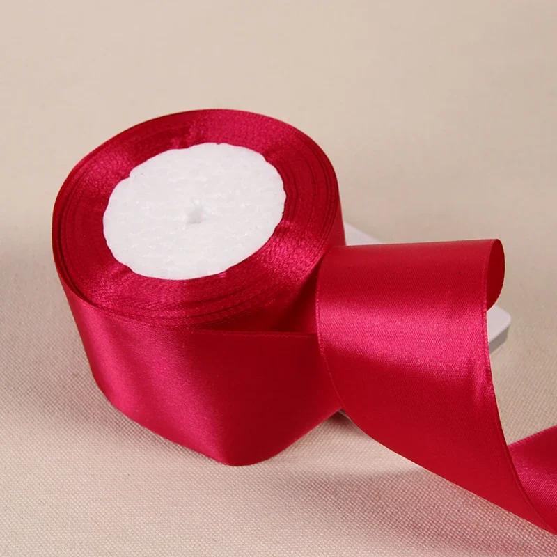 25Yards/Roll 6mm-50mm Ribbons DIY Bow Crafts Polyester Satin Ribbons Christmas Home Decor Accessories Tape Wedding Gift Wrapping