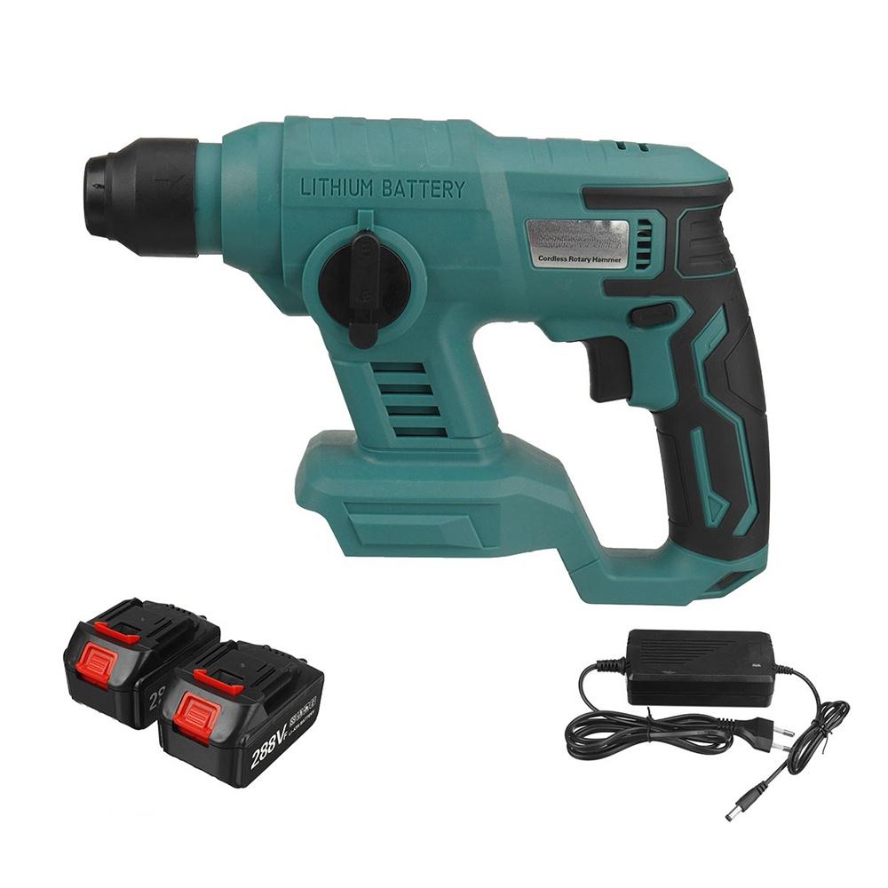 288VF 3 In 1 Multifunction Cordless Electric Rotary Hammer Drill Hammer Impact Drill Power Tool with Battery