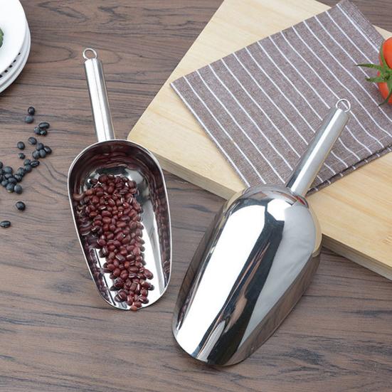 Stainless Steel Multi-Use Shovel Heavy-Duty Ice Food Pet Food Shovel Rust-Resistant & Easy-Clean Kitchen Shovel for Kitchen BBQ Pet Feeding