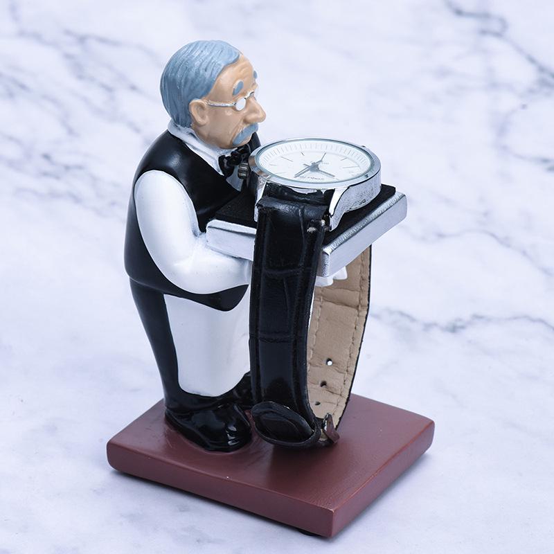 Vintage Butler Watch Stand with Tray - Creative Display and Storage Old Butler Watch Stand