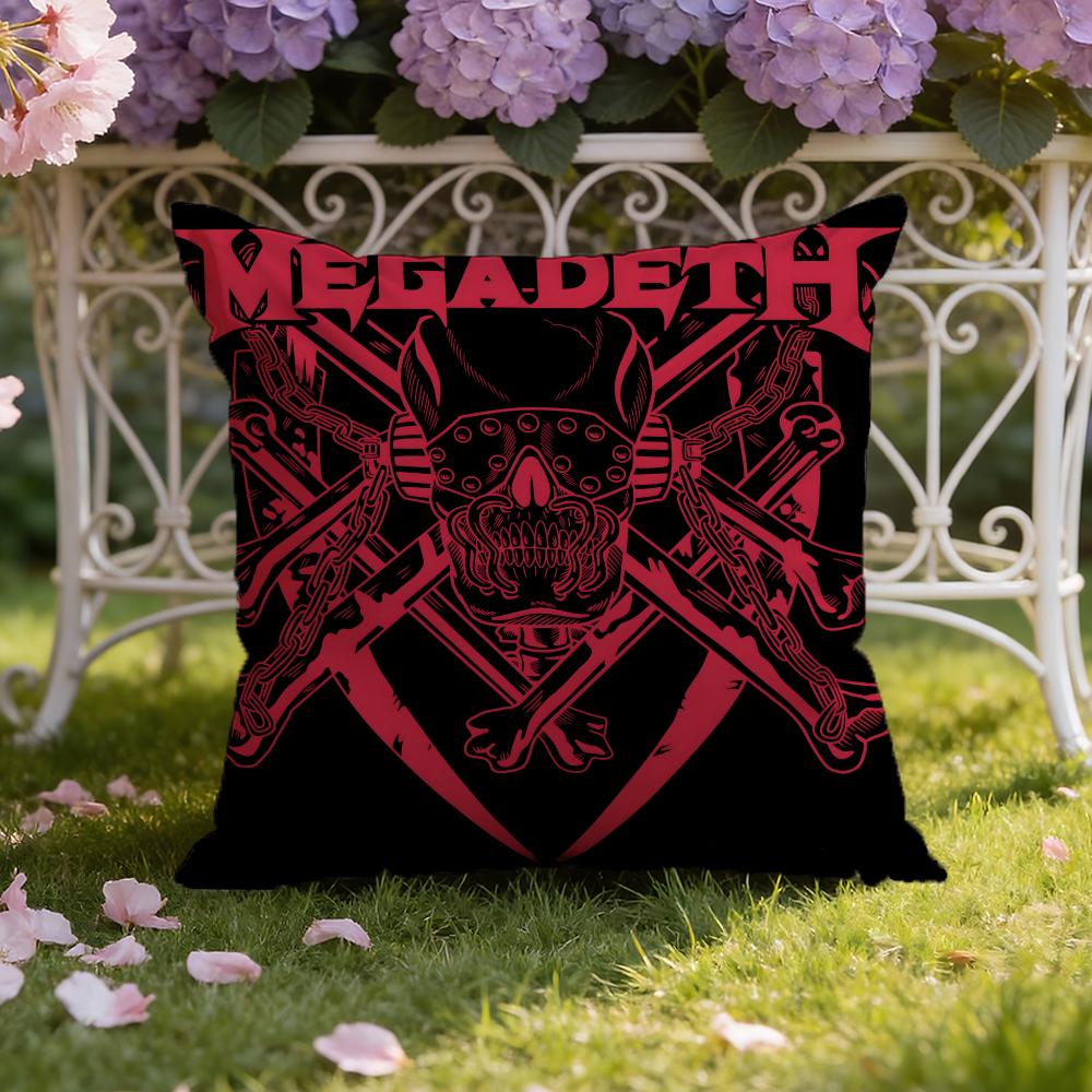Band M-Megadeths Cushion Cover Home & Car Dual-Scene Pillow Cover: Reversible for Premium Comfort