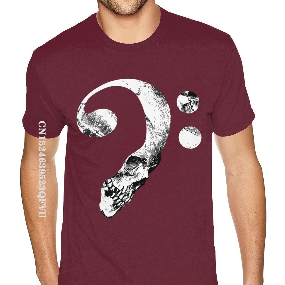 Bass Clef Skull Music Notes Cotton Plus Size For Men Corlorful Custom Oversized Anime Tshirt Men Tees England Style