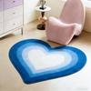 Heart Shape Living Room Decoration Carpet Thick Plush Lounge Floor Mat Fluffy Soft Cloakroom Rug Gradient Color Rugs for Bedroom