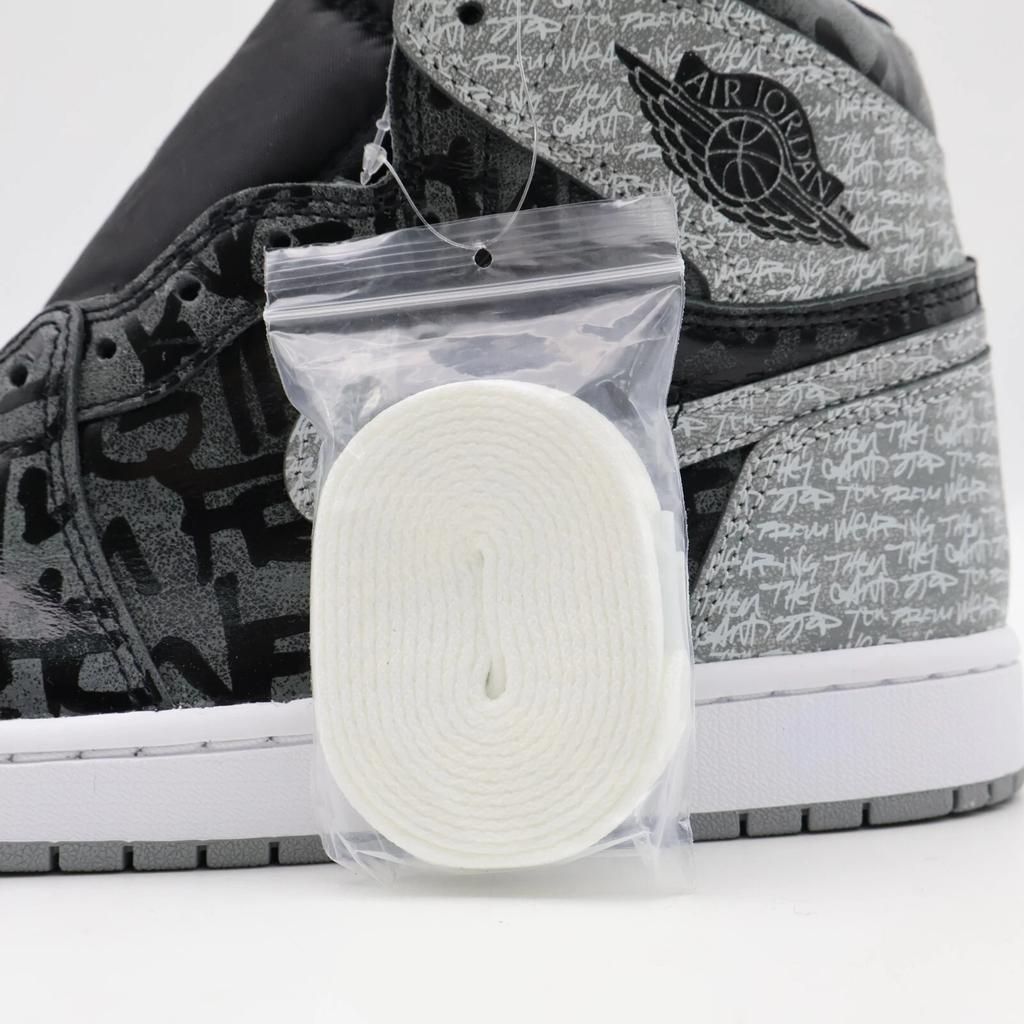 555088-036 Nike Jordan 1 High OG Rebellionaire Black White Particle Grey