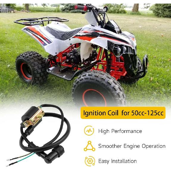 HIAORS Ignition Coil And A7TC Spark Plug For Coolster 125Cc 110Cc 90Cc 70Cc 50Cc Taotao DB10 Cheetah Roketa Baja Kazuma Meerkat 50 Falcon 90 Apollo