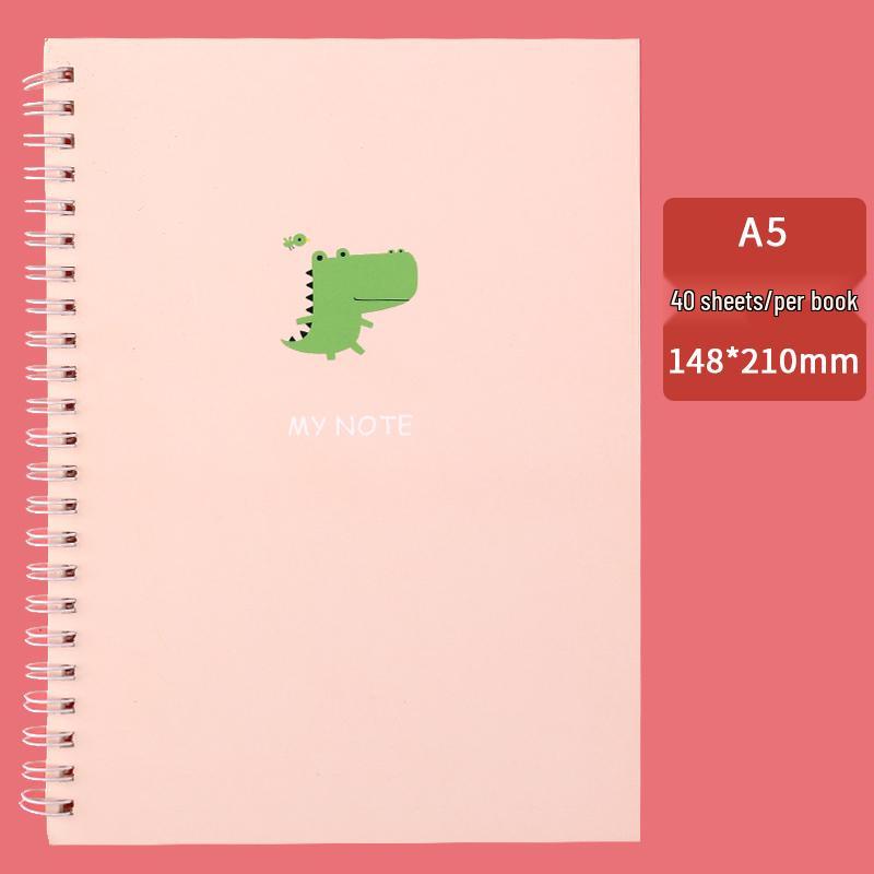 Мультяшный блокнот на спирали формата А5: Простой дневник, деловая канцелярия в мелкую клетку