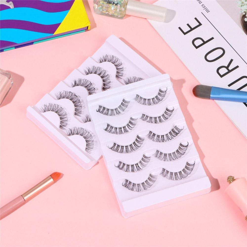 Cat Eye Fluffy False Lashes Eyelash Extension False Eyelashes Clear Band Russian Strip Lashes