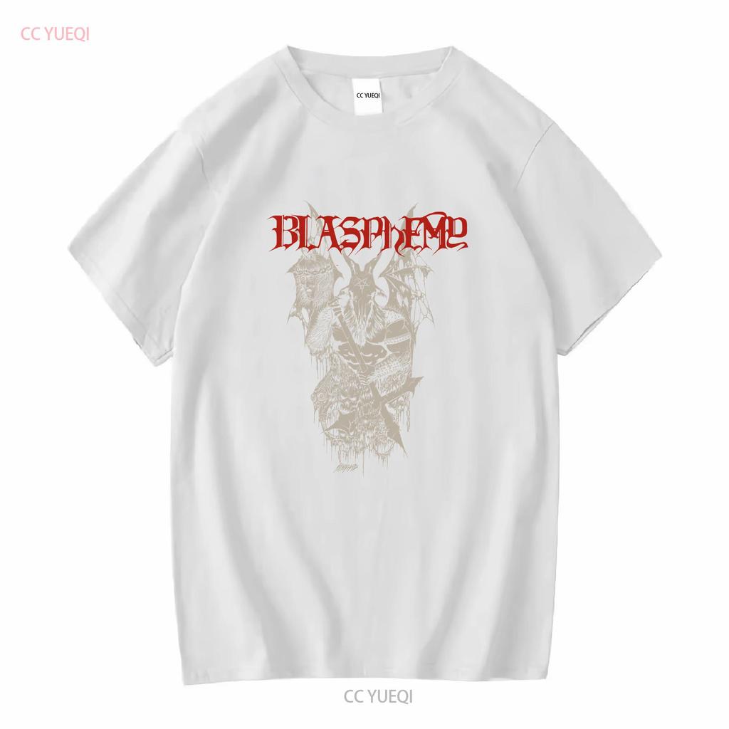 Blasphemy Black Metal Band T Shirt Fullsize S 5XL vintage Washed designer clothes Unisex homme fashion Top For Everyday Wear