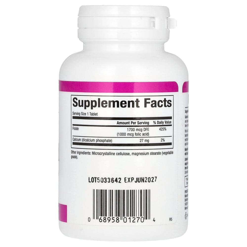 Natural Factors Folsäure 1000mcg 90 Tabletten