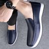 Four Seasons Retro English Style Men's First Layer Leather Crocodile Pattern  Flats Shoes Fashionable Business Shoes