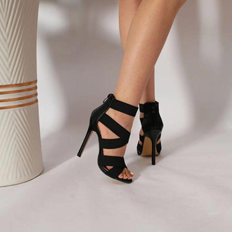 Offene Zehenpartie Knöchelriemen Riemchen Damen High Heel Sandalen Elegant Rutschfest Party Freizeit Schuhe für Damen Hochzeit Dating Täglich