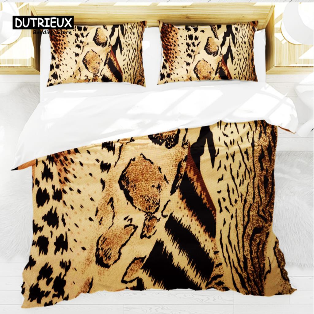 Cartoon Animals Toddler Bedding Set For Kids Girls Boys Bedroom Decor Cute Bear Rabbit Cat 3D Print Duvet Cover Set Pillowcases