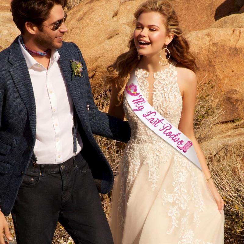 Satined Ribbon Sash With Pink Lettering For Bachelorette Event Celebration Birthday Graduation And Cowboy Theme Parties