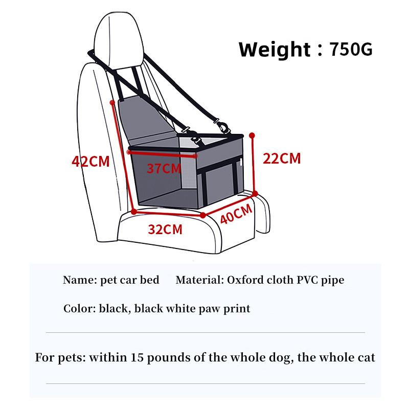 Pet Car Carrier Seat Bag Waterproof Basket Folding Hammock High Quality Carriers Bag For Cat Dogs Safety Travelling Mesh Bags