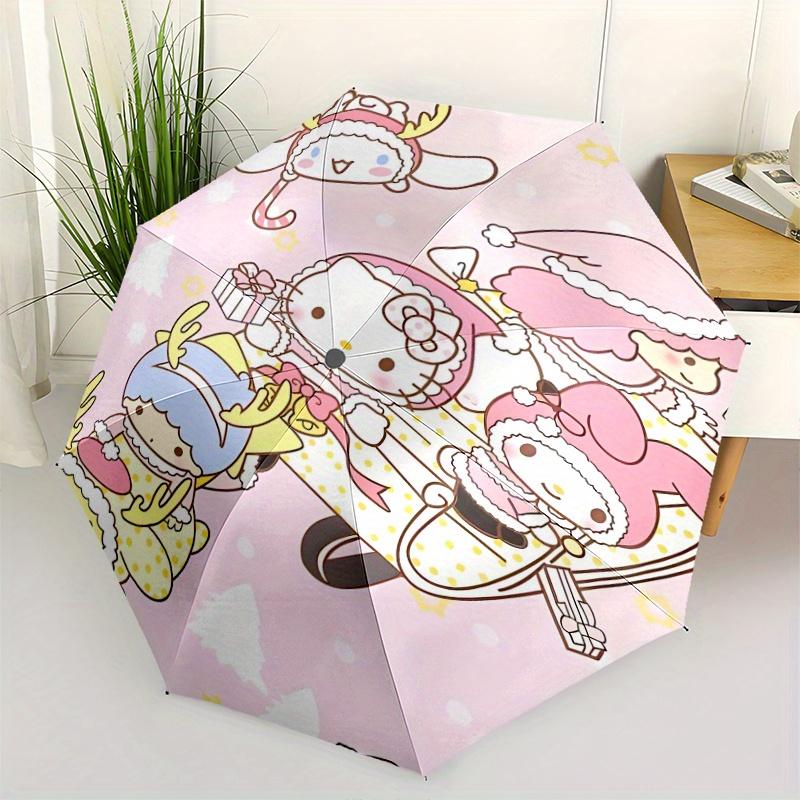 

Christmas car Sanrio Automatic Open/CloseUmbrella-CuteUmbrella with Cute Design, Portable 3-Fold Compact Umbrella for Men & Women, Valentine s Day Mot
