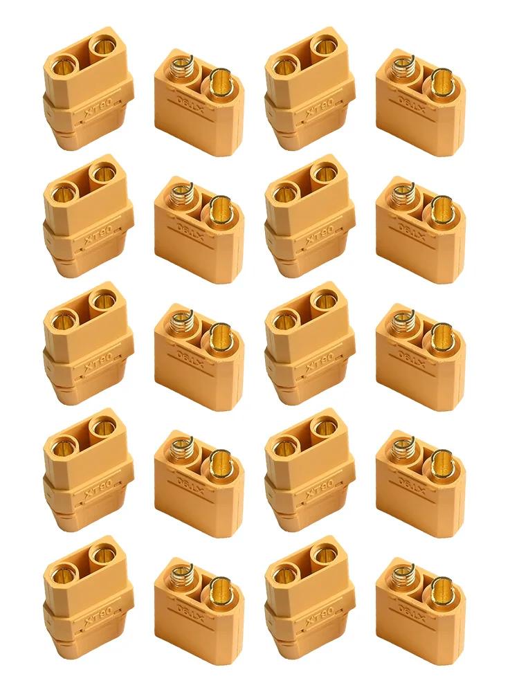 20pcs For XT90 Male And Female Connectors For Remote Control Devices, Solder Connections, And Secure 90A Power Connections
