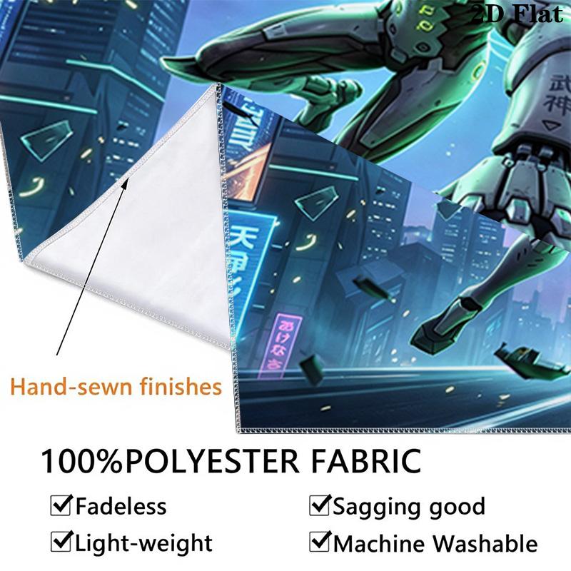 Overwatch Heroes Wall Tapestry Aesthetic Wall Hanging Printed Fabric Blanket Decorative Tapestries for Bedroom Living Room Home Decor