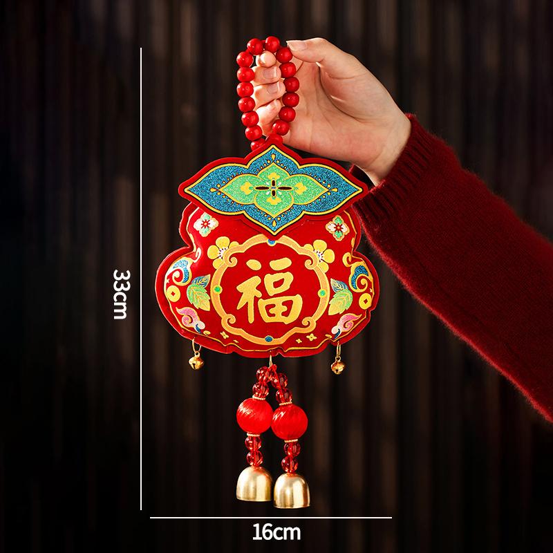 Chinese New Year Tet Decoration 2026 Vietnamese Red Hanging Pendants with Tassel Spring Festival Door Wall Hanging Ornament