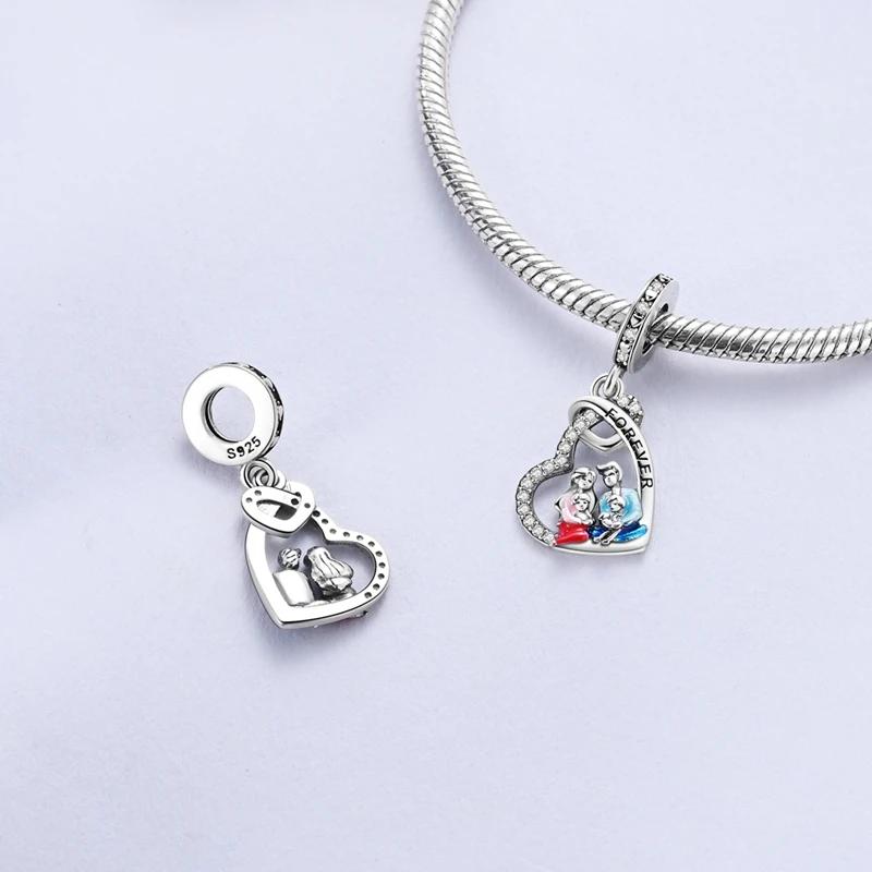 Copper Original Bead Inlaid Zirconium Bowknot Love Heart Balloon Charms Pendants Fit Bracelet Diy Jewelry Marking