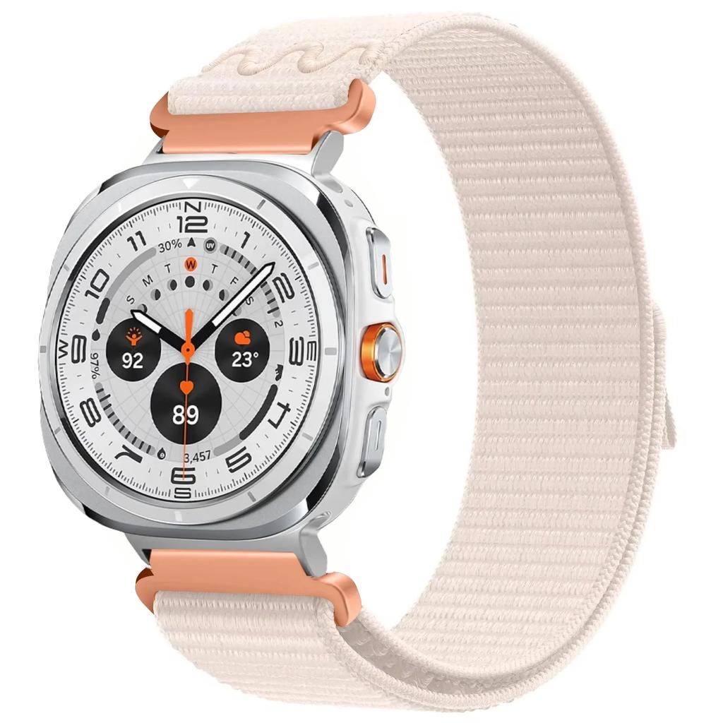 Geborduurd Nylon Bandje voor Samsung Galaxy Watch Ultra 47mm Armband Polsband Sport Ademend Riempje Galaxy Watch 8 Ultra 2026