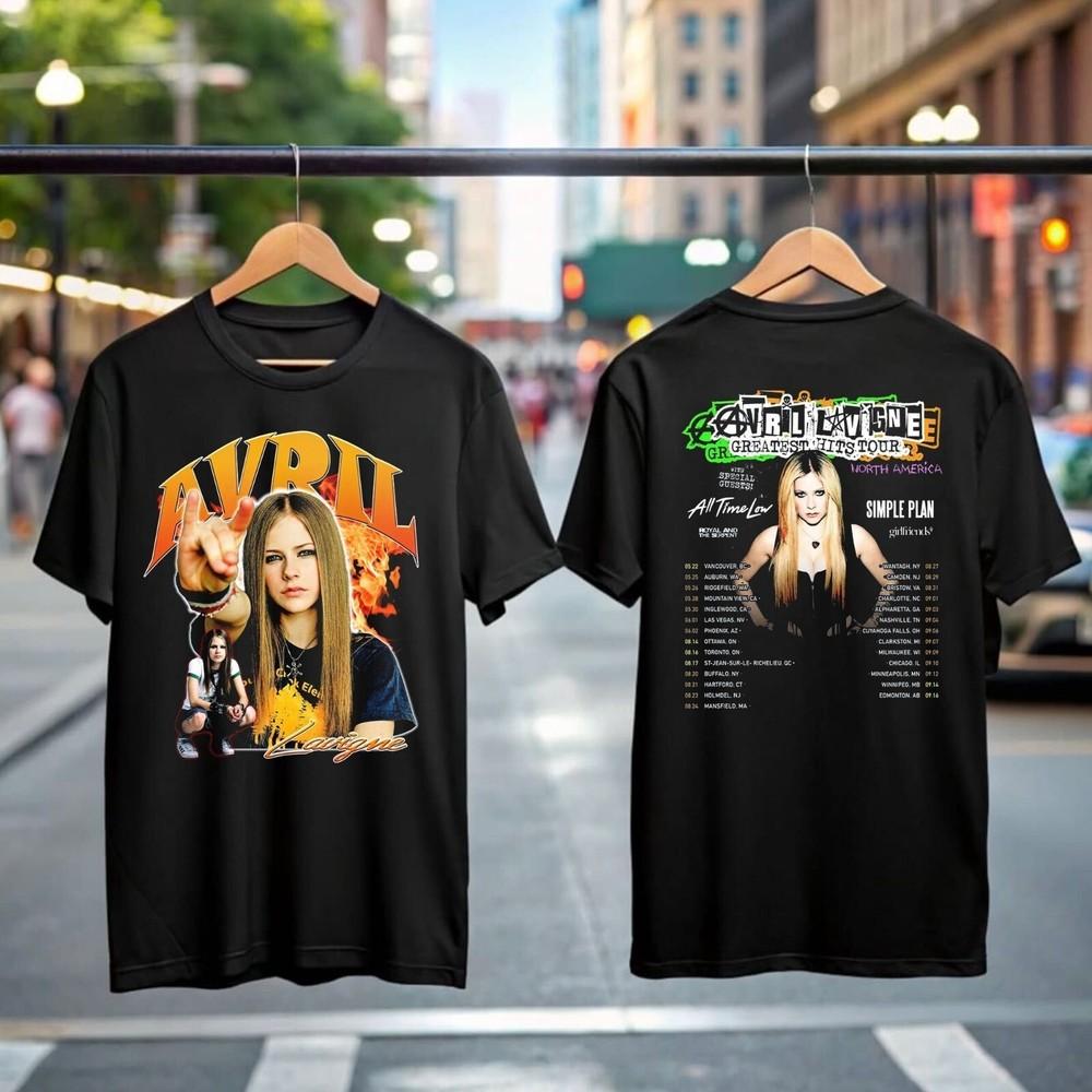 

Avril Lavigne Greatest Hits Tour T-Shirt, 2025 Concert, Gift For Fans Music Tee. M