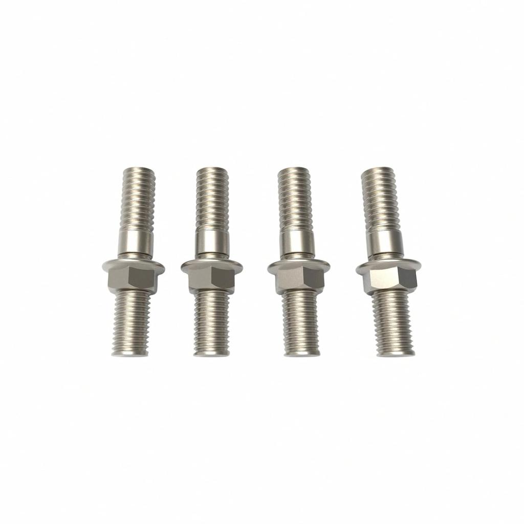 Exhaust Port Studs Nuts Kit Fit for 1984-2015 Harley Sportster,Big Twin (Replace #16715-83) (Pack of 4 Pairs Studs&Nuts)