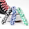 1Pair New Fabric Canvas Shoe Laces Black White Plaid Shoelaces Sneakers Laces Flat Shoelace Shoes Strings 100/120/140/160/180cm