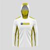 Mens UPF 50 Long Sleeve Fishing Shirt With Hood Face Cover Quick-Dry Breathable Bamboo Fiber Sun Protection Top Outdoor