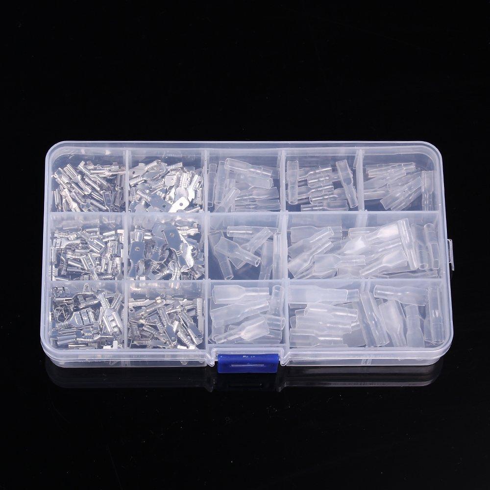 270Pcs Car Crimp Wire Terminal Connectors Insulated Crimping Cable Connector Set