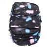 Students Backpack Large Capacity Beautiful Printing Zipper Closure School Shoulder Bag Black Nylon