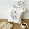 Love and Deepspace Cartoon Character Canva Bag With Badge Sylus Rafayel Zayne Xavier Caleb 30x35CM Anime Storage Shoulder Bag