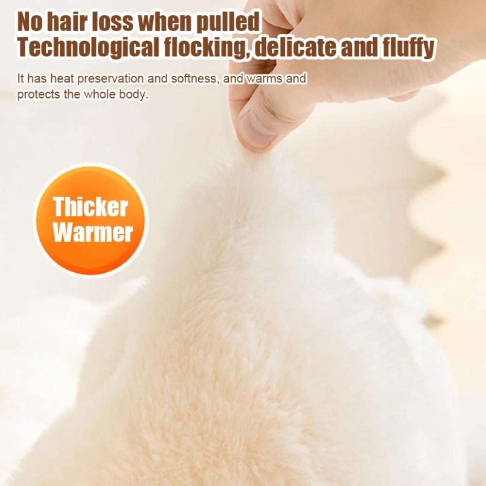 Thickened Plush Chair Seat Rabbit Plush Chair Seat Pads Office Seat Cushion  Home