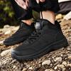 Men's Fleece Warm Men Snow Boots and Comfortable Soft Anti Slip Hiking Shoes Men's Versatile Trendy Casual Sports Shoes