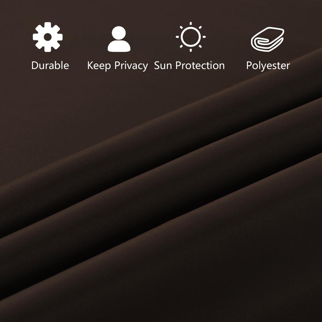 2 Panel French Door Curtains With Rod Pocket Tieback Indoor Sun Blocking Privacy Grommet Curtains Thermal Blackout