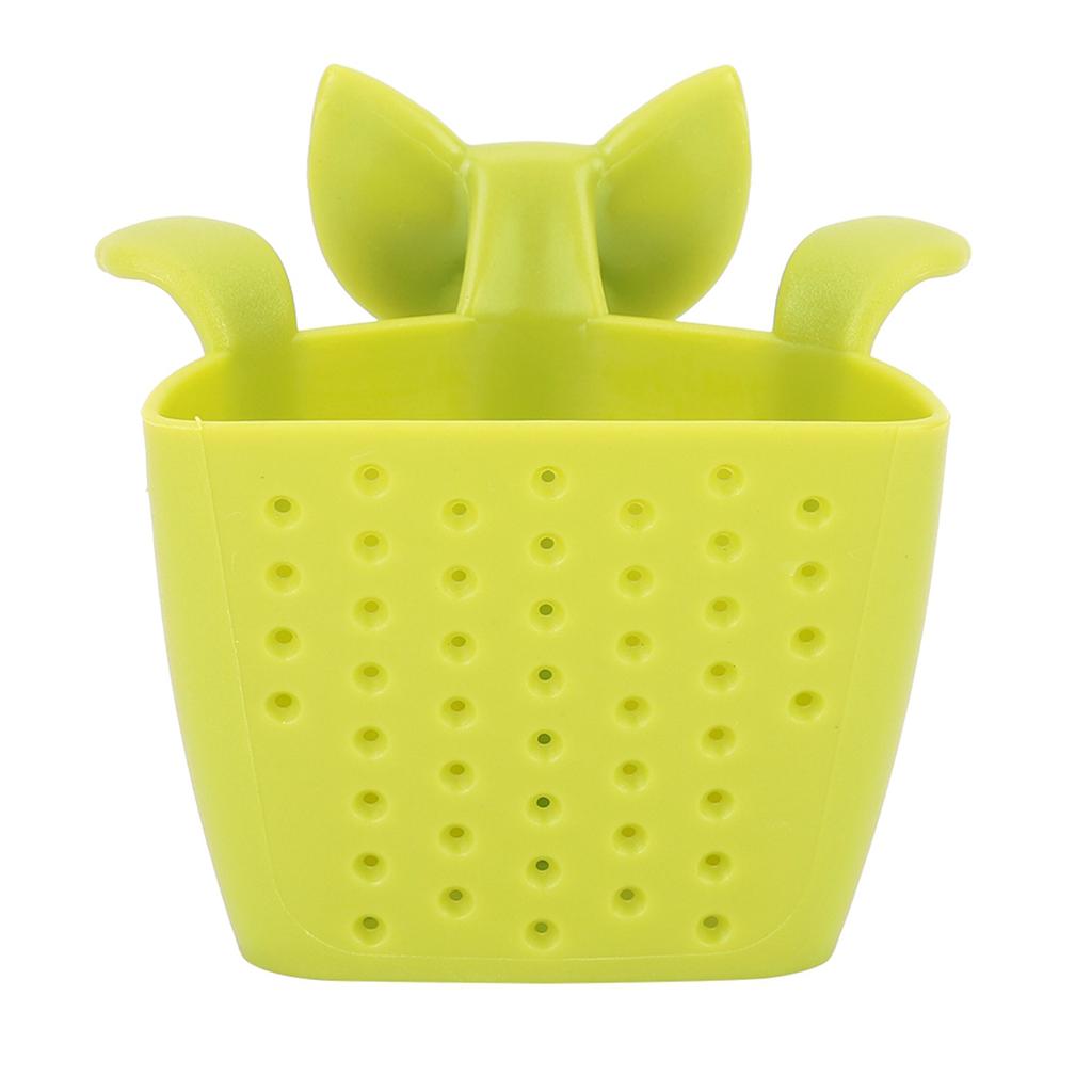 Home Office Niedliche Katzenform Silikon Tee-Ei Teesieb Filter Teezubehör Grün