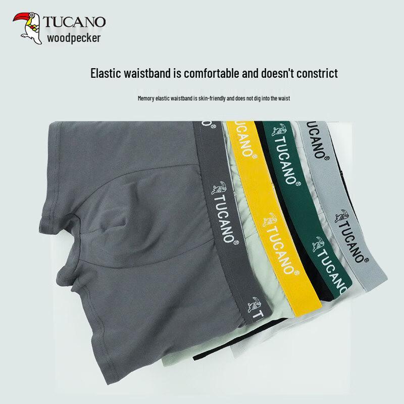 Woodpecker Men's Pure Cotton Boxer Briefs 4-Pack